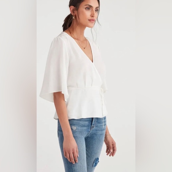 7 for all mankind blouse. - white/cream - size xs - new with tags - Picture 7 of 7